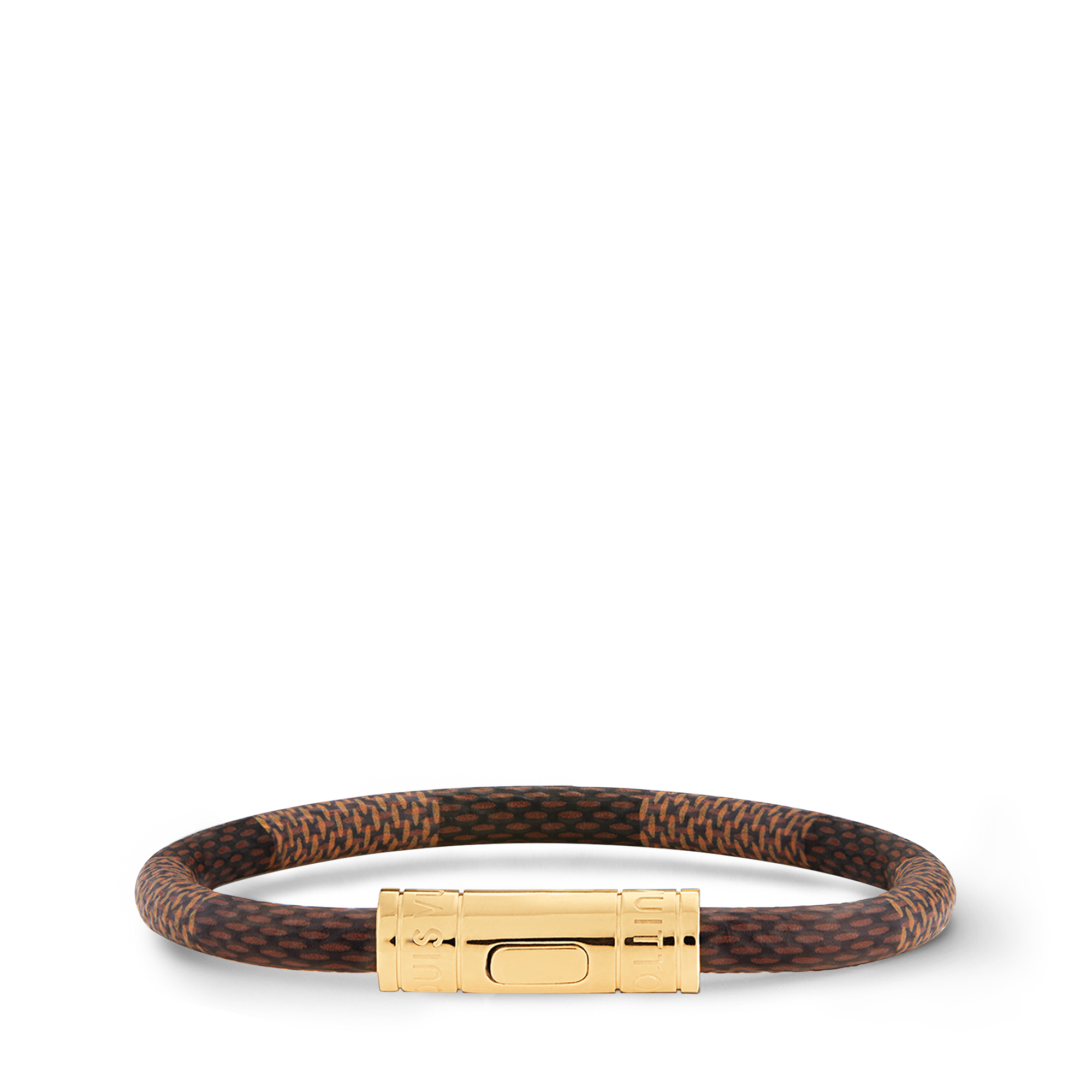 louis vuitton brown leather bracelet