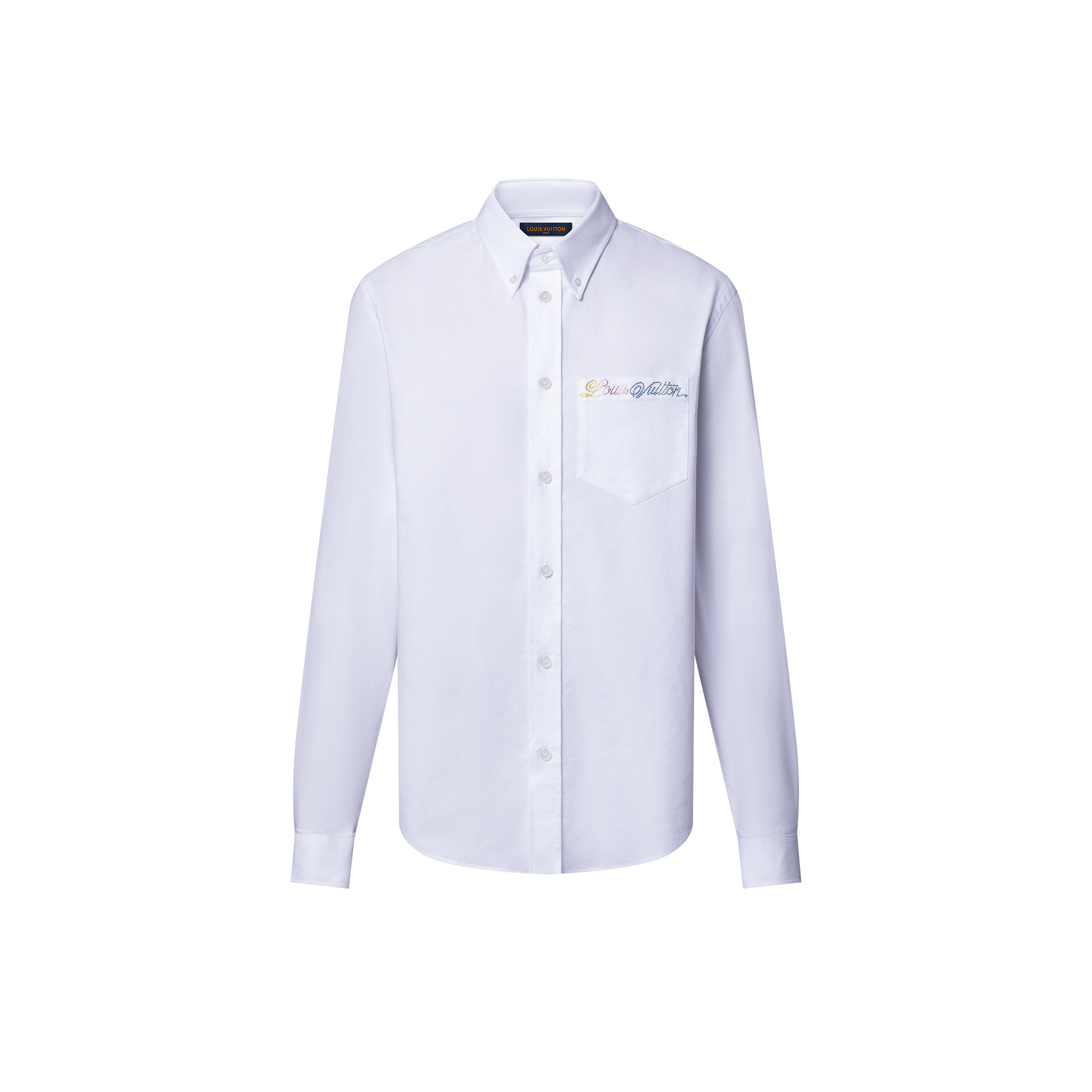  Embellished Long-Sleeved Cotton Shirt  in Men