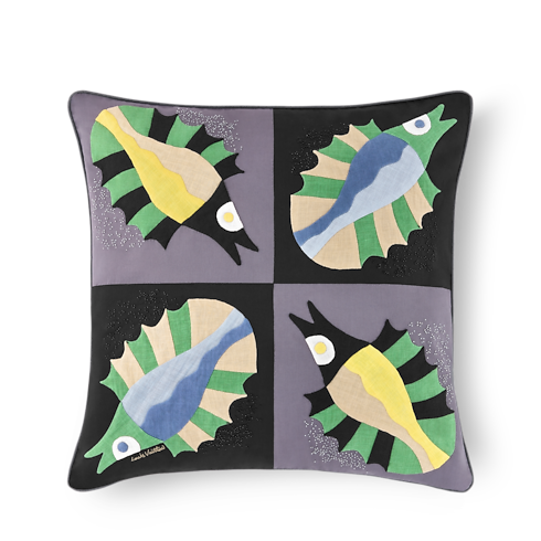 Animali Fantastici Fish Cushion in Trunks, Travel and Home's Home and Art of Dining Home Textile collections by Louis Vuitton (Product zoom)