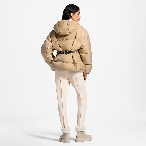 Belt Detail Nanogram Puffer Jacket in Women's Ready-to-Wear Coats and Jackets collections by Louis Vuitton (Product zoom)