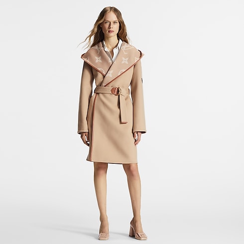 Belted Double Face Hooded Wrap Coat in Women's Ready-to-Wear Coats and Jackets collections by Louis Vuitton (Product zoom)