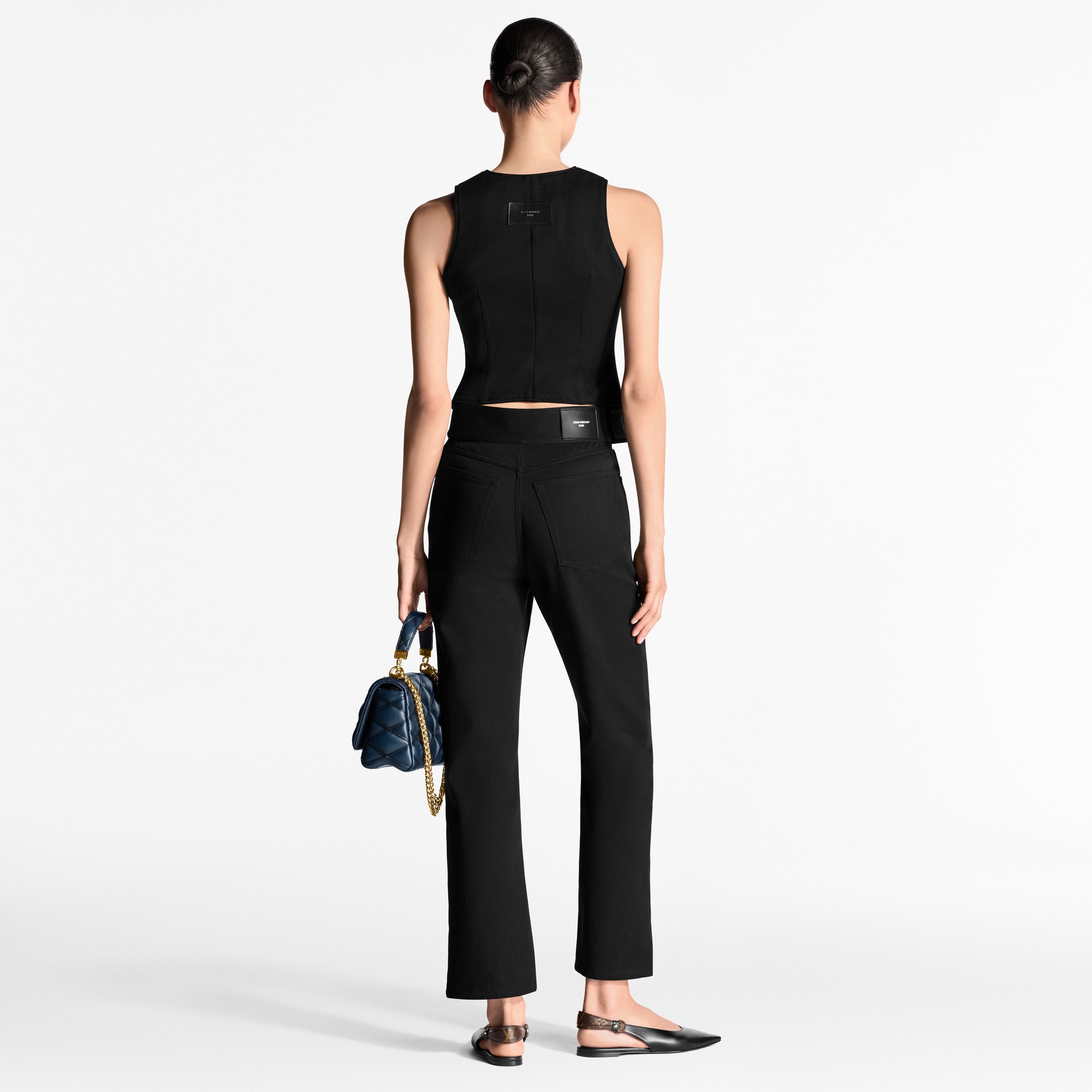 Belted Gabardine Pants   in Women