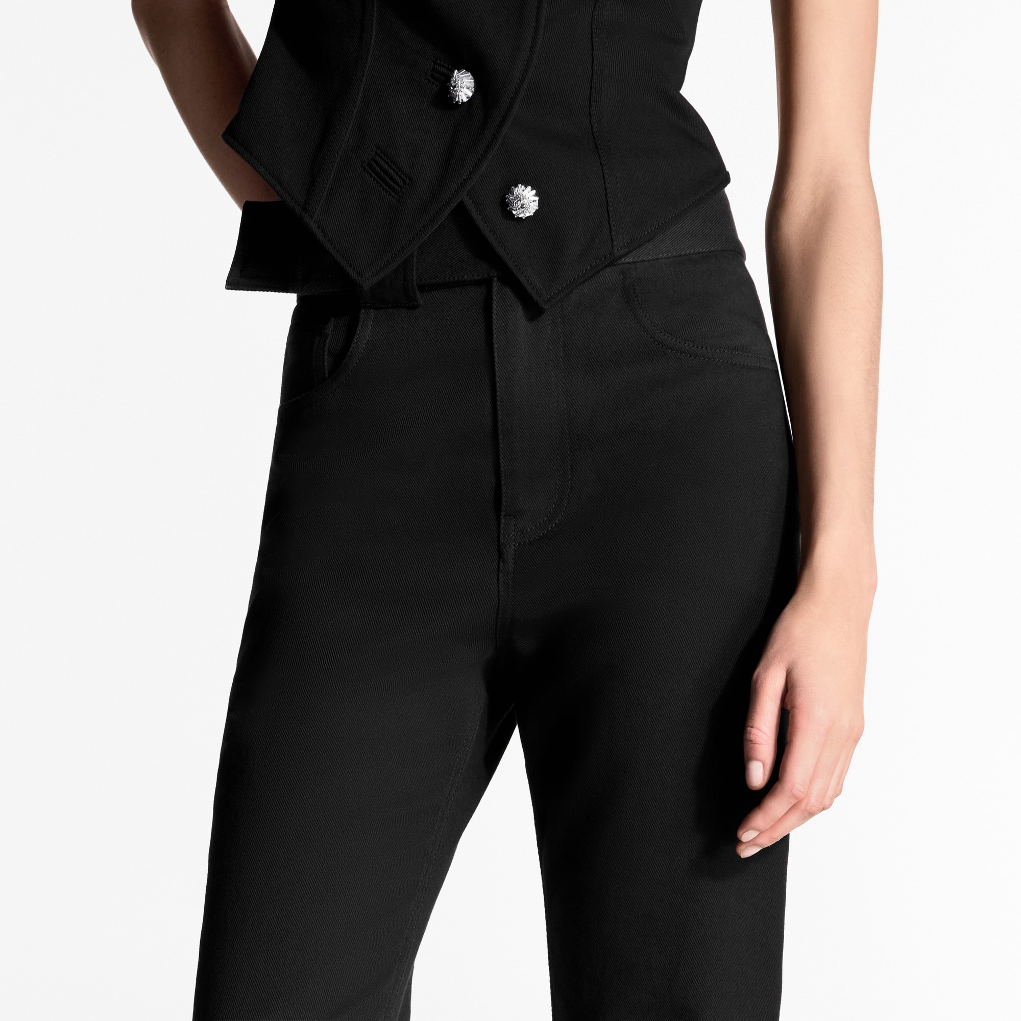 Belted Gabardine Pants   in Women