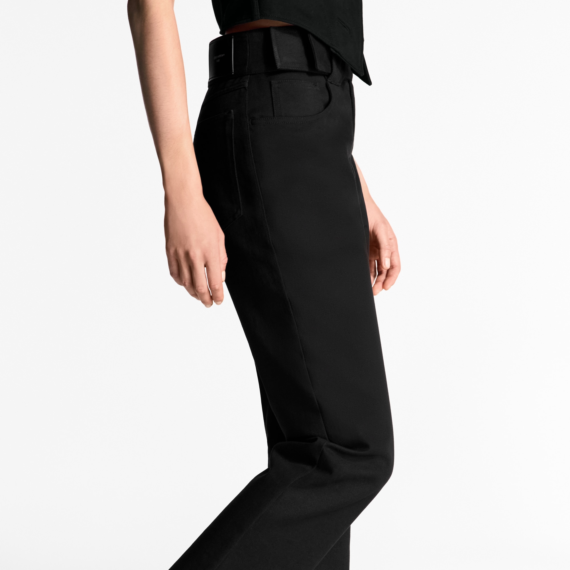 Belted Gabardine Pants   in Women