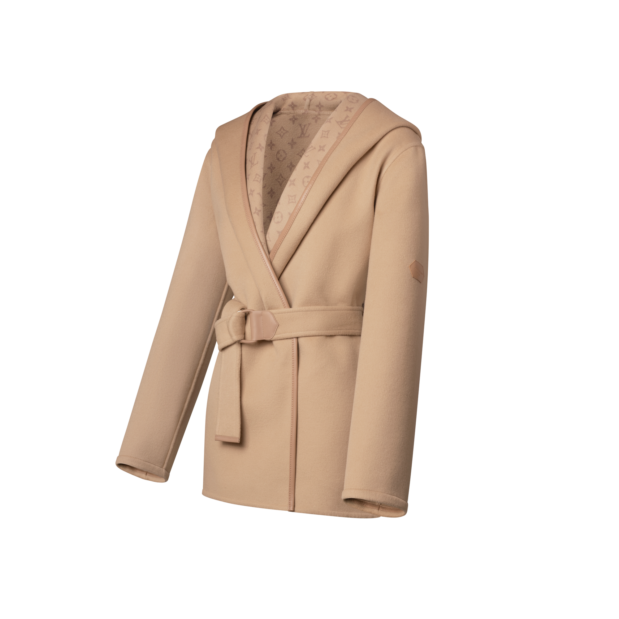 Belted Short Wrap Pea Coat  in Women