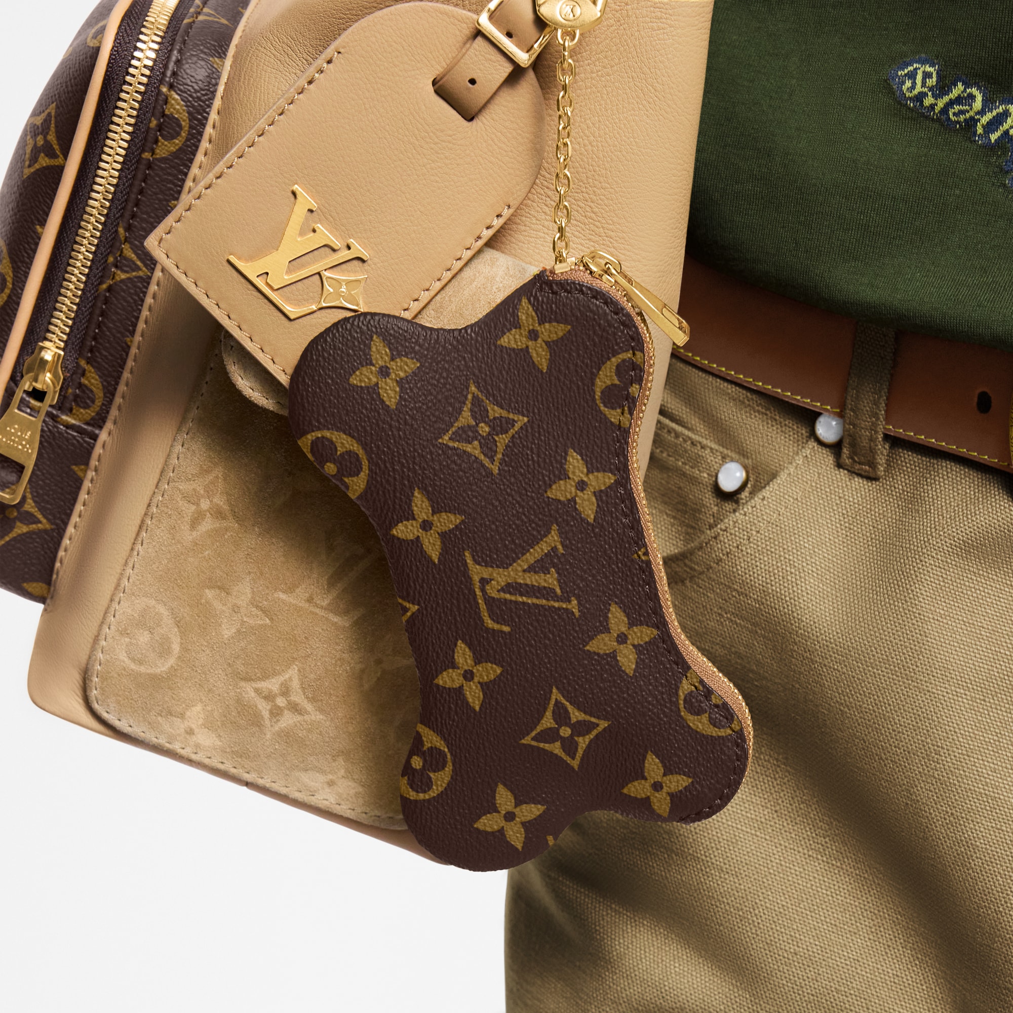 Bone Key Pouch Monogram in Holiday Gifts
