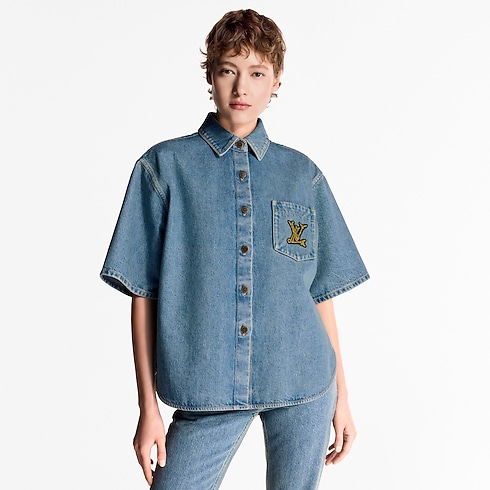 Boxy Denim Shirt in Women's Ready-to-Wear Tops collections by Louis Vuitton (Product zoom)