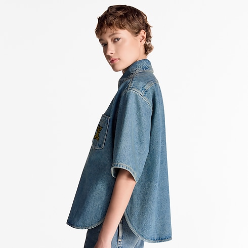 Boxy Denim Shirt in Women's Ready-to-Wear Tops collections by Louis Vuitton (Product zoom)