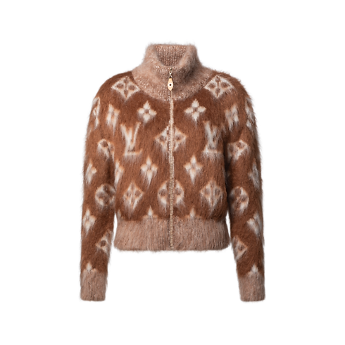 Brushed Monogram Zip-Up Jacket in Women's Ready-to-Wear Knitwear collections by Louis Vuitton (Product zoom)