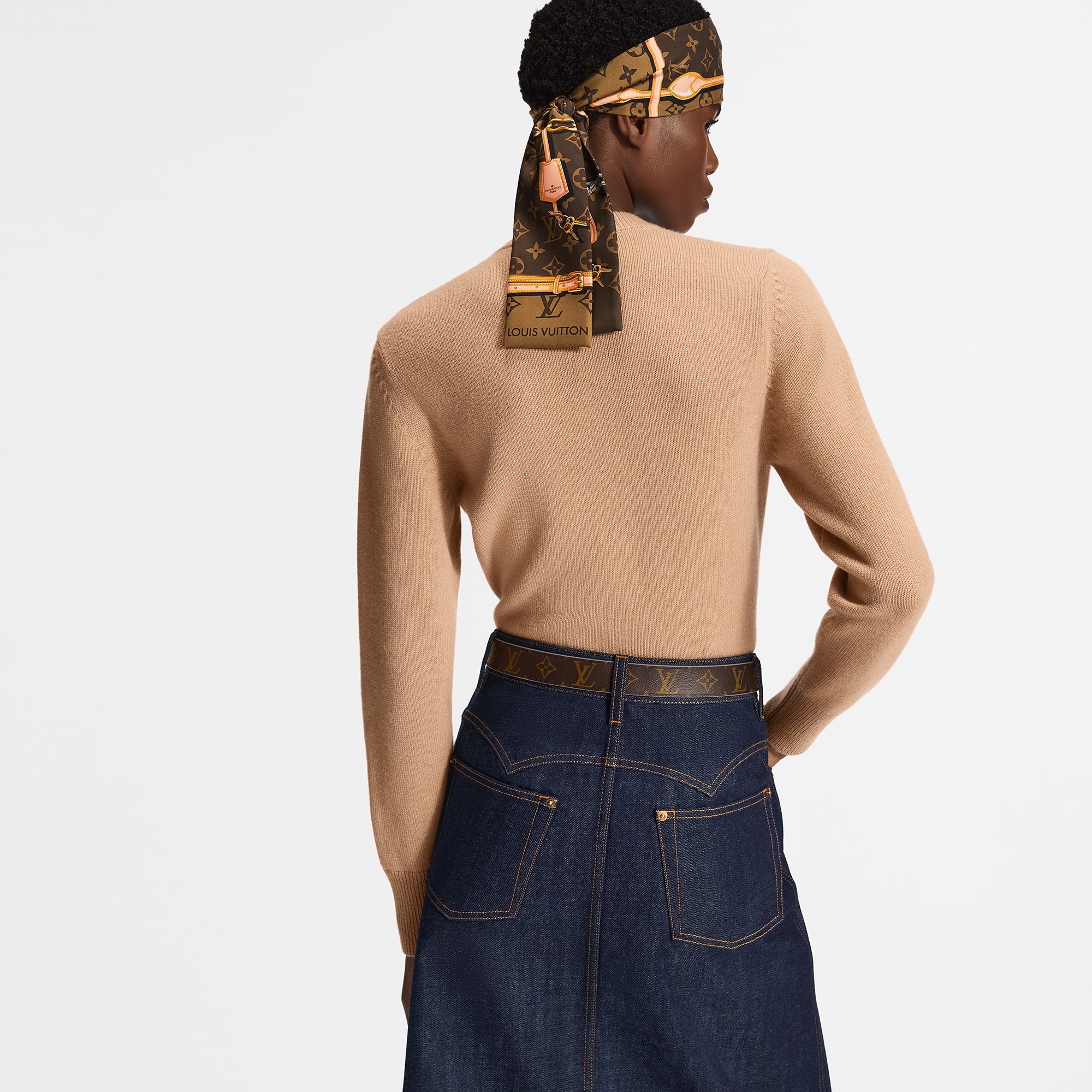 Chain Detail Patch Sweater  in Women