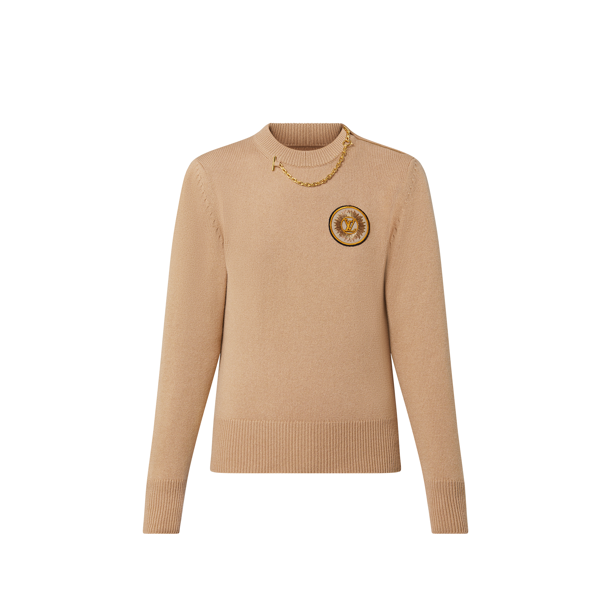 Chain Detail Patch Sweater  in Women