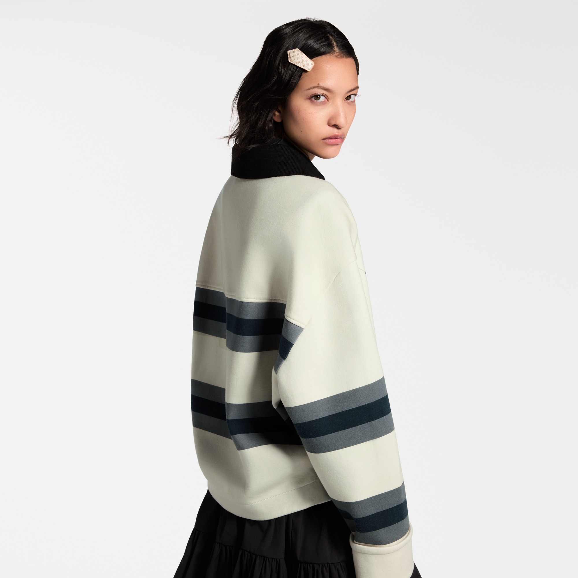 Chunky Stripes Polo Top  in Women