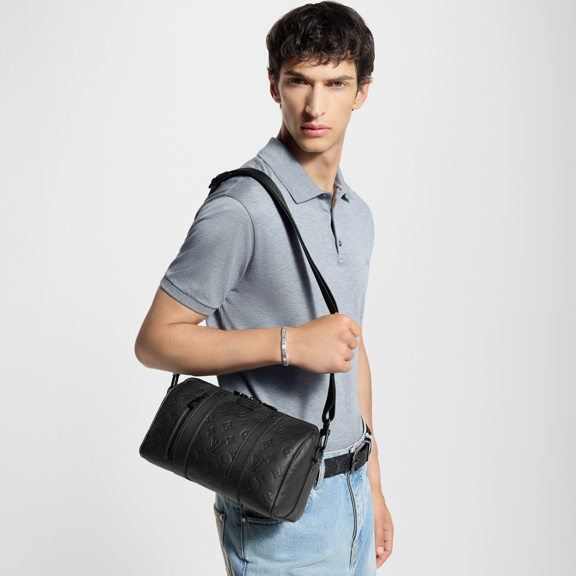 City Keepall Monogram Shadow Leather in Bags and Small Leather Goods