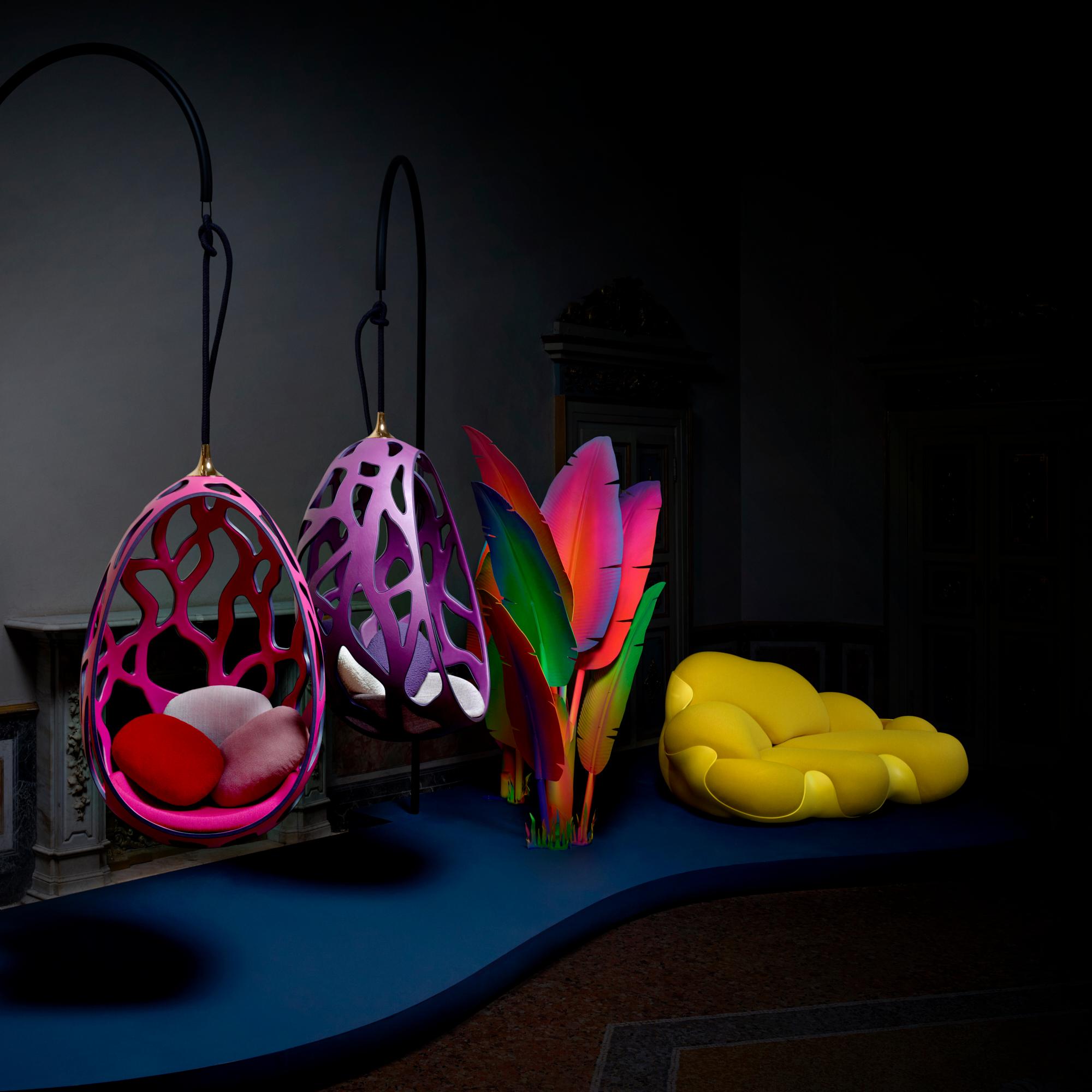 Cocoon By Fernando & Humberto Campana Calfskin in Trunks, Travel and Home