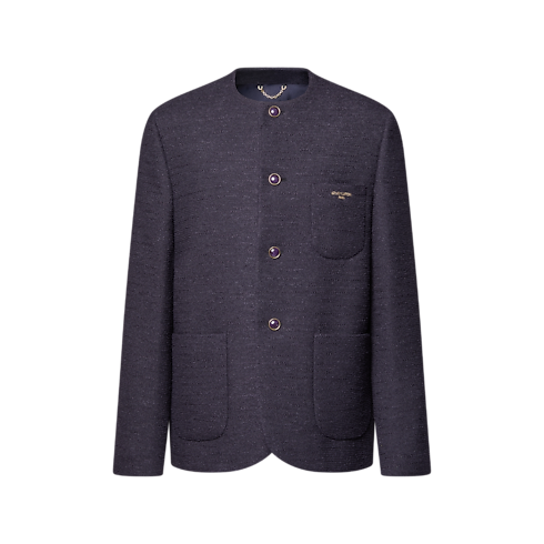 Collarless Bouclette Jacket in Men's Ready-to-Wear Blazers and Jackets collections by Louis Vuitton (Product zoom)