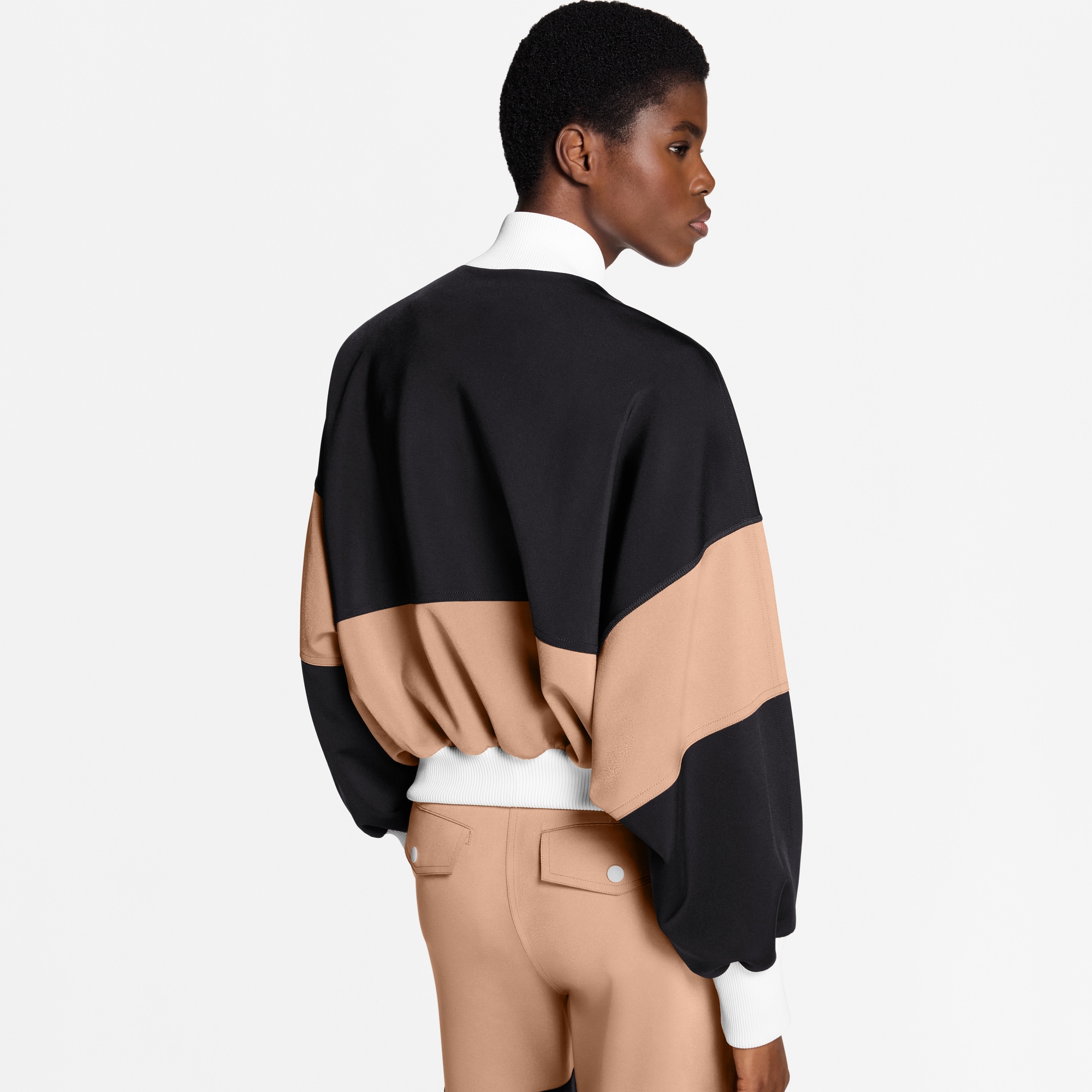Color-Blocked Bomber Jacket  in Women