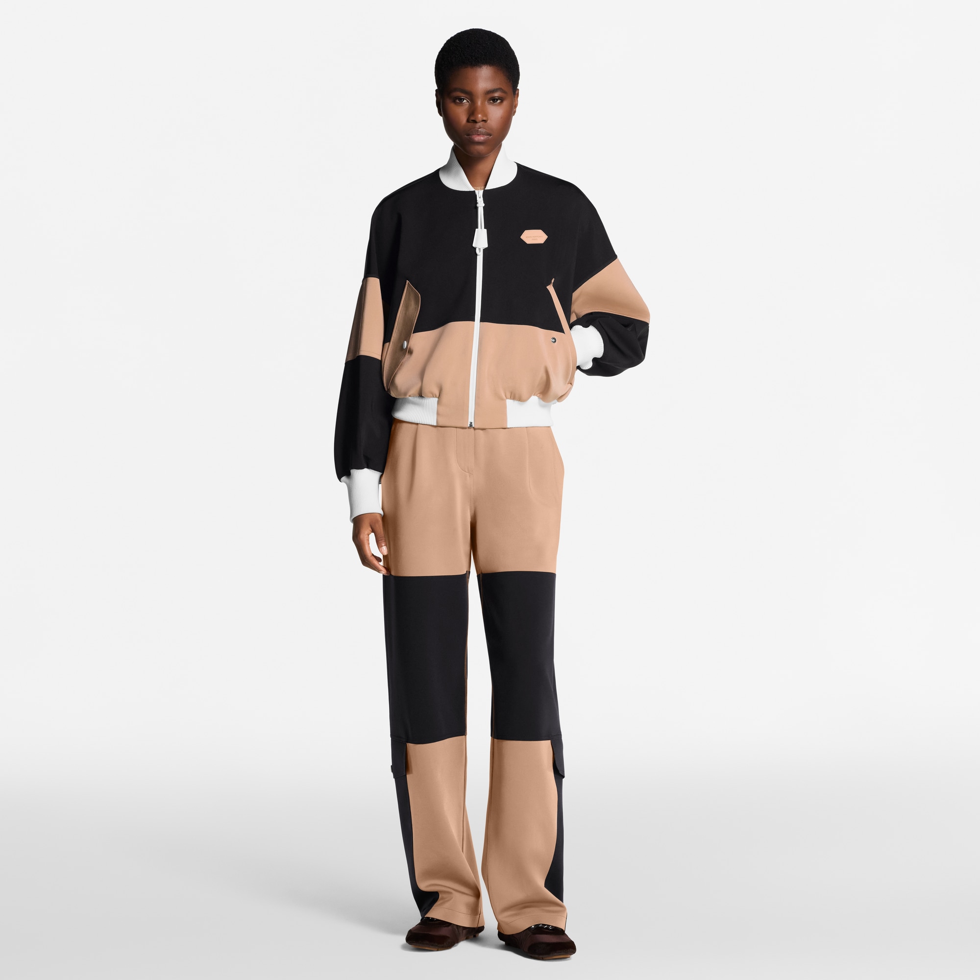 Color-Blocked Bomber Jacket  in Women