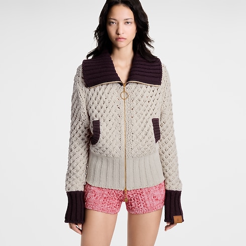 Color-Blocked Knit Jacket in Women's Ready-to-Wear Coats and Jackets collections by Louis Vuitton (Product zoom)