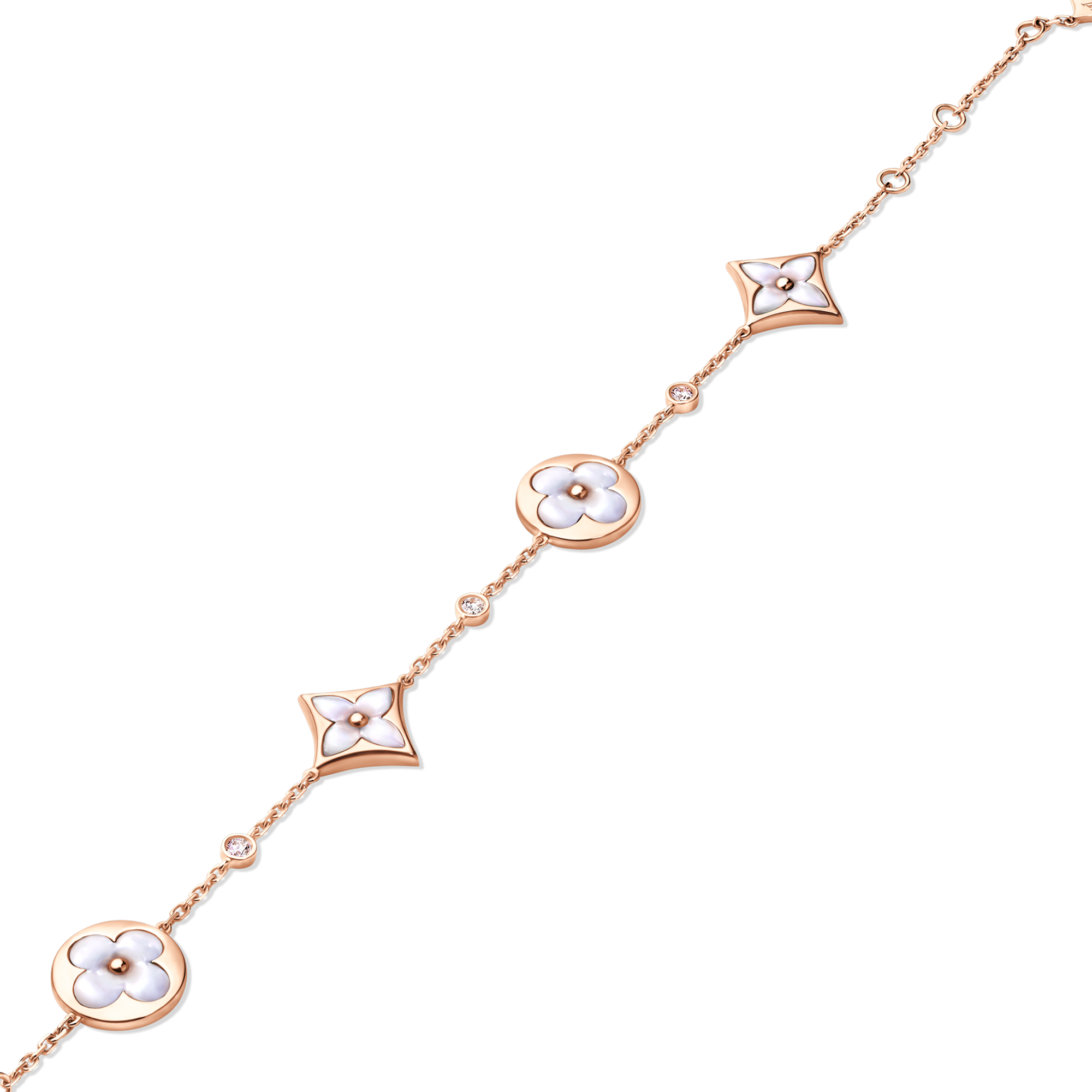 Color Blossom BB Multi-Motif Bracelet, Pink Gold, White Mother-Of-Pearl and Diamonds  in Jewellery