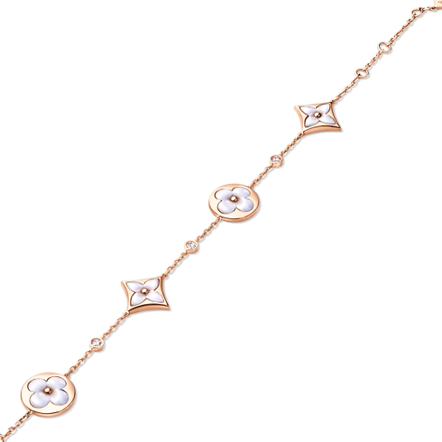 Color Blossom BB Multi-Motif Bracelet, Pink Gold, White Mother-Of-Pearl and Diamonds in Jewellery's Categories All Fine Jewellery collections by Louis Vuitton (Product zoom)