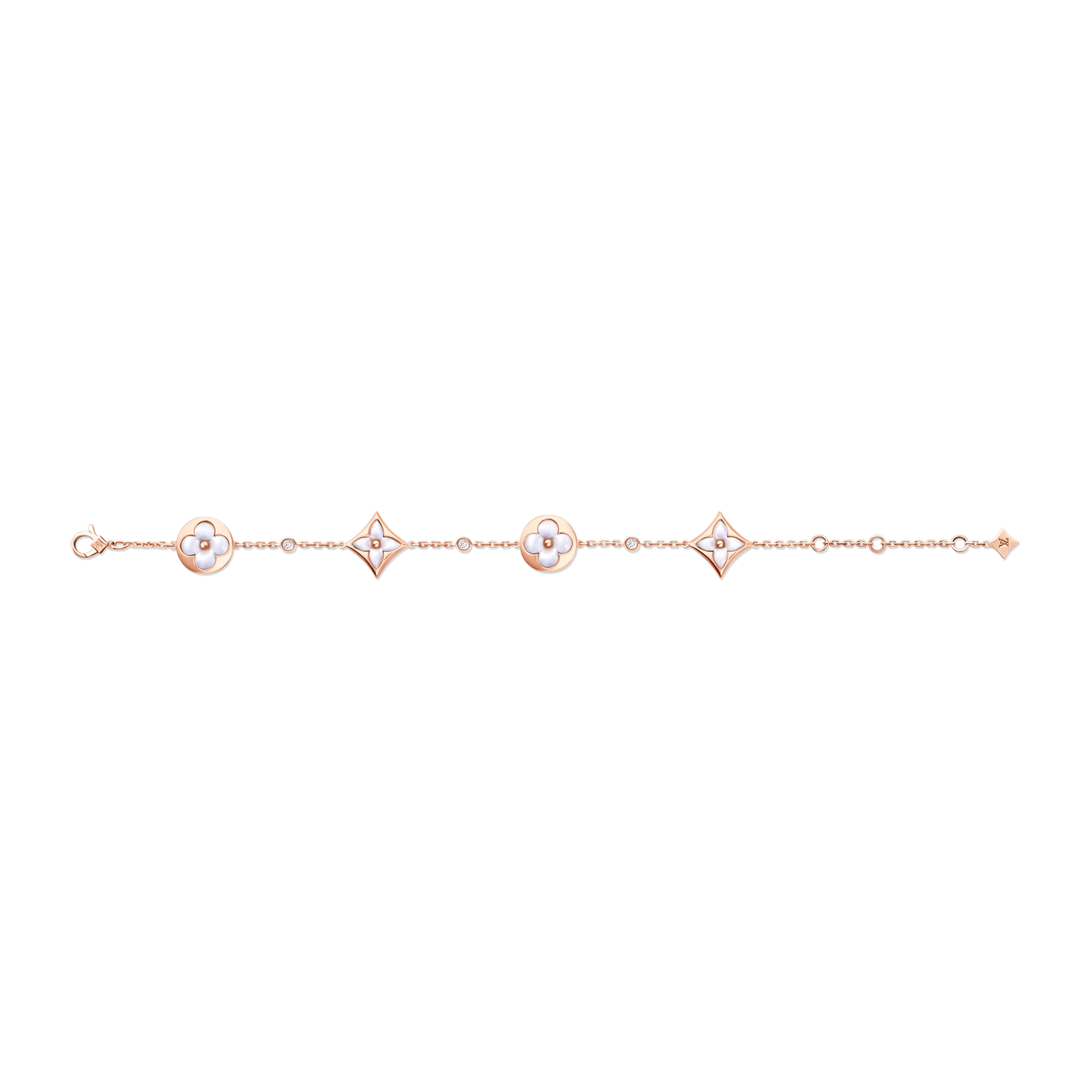 Color Blossom BB Multi-Motif Bracelet, Pink Gold, White Mother-Of-Pearl and Diamonds  in Jewellery