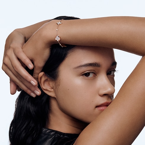 Color Blossom BB Multi-Motif Bracelet, Pink Gold, White Mother-Of-Pearl and Diamonds in Jewellery's Categories All Fine Jewellery collections by Louis Vuitton (Product zoom)