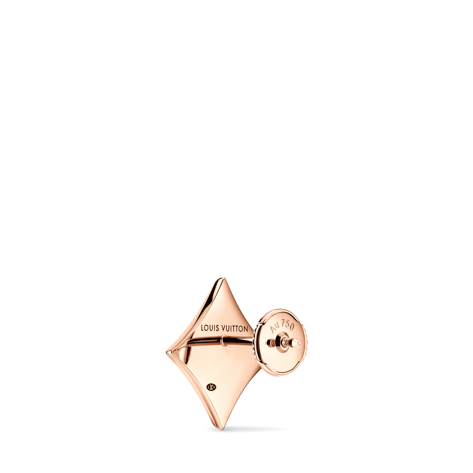 Color Blossom BB Star Ear Stud, Pink Gold and Pink Mother-of-Pearl - Per Unit  in Jewellery