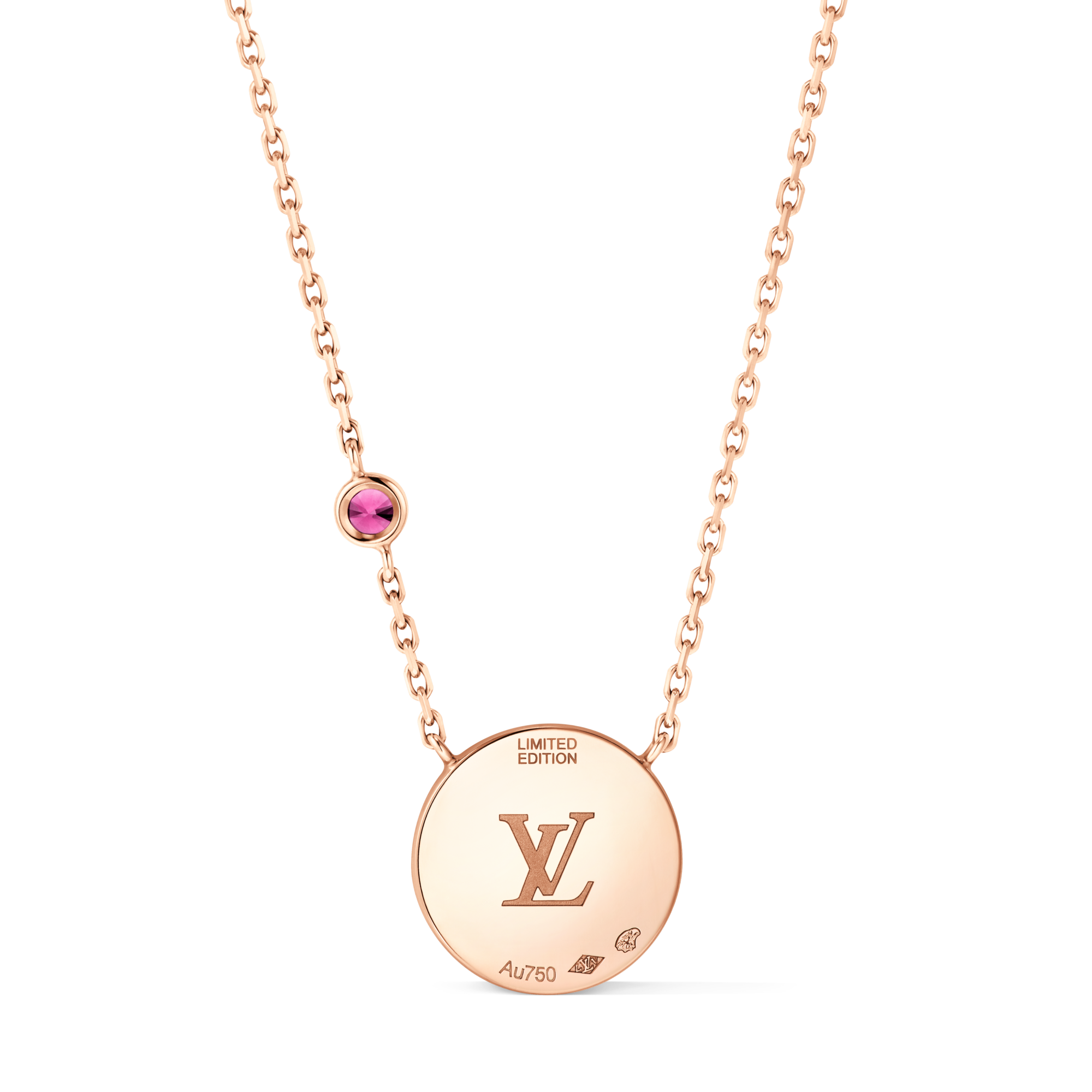 Color Blossom BB Sun Pendant, Pink Gold, Pink Mother-of-Pearl and Pink Sapphire  in Jewellery