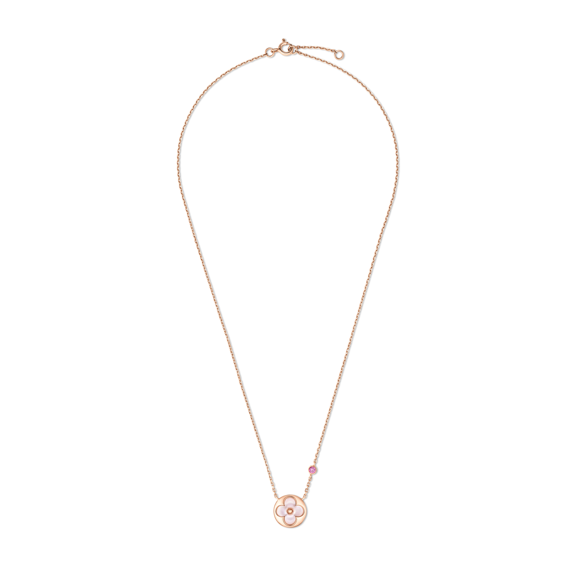 Color Blossom BB Sun Pendant, Pink Gold, Pink Mother-of-Pearl and Pink Sapphire  in Jewellery