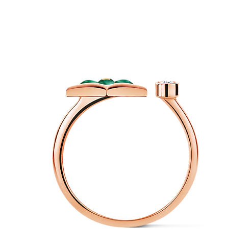 Color Blossom Mini Star Ring, Pink Gold, Malachite and Diamond in Jewellery's Categories All Fine Jewellery collections by Louis Vuitton (Product zoom)