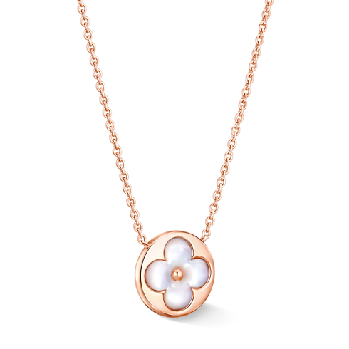 Color Blossom Sun Pendant, Pink Gold and White Mother-of-Pearl in Jewellery's Categories All Fine Jewellery collections by Louis Vuitton (Product zoom)