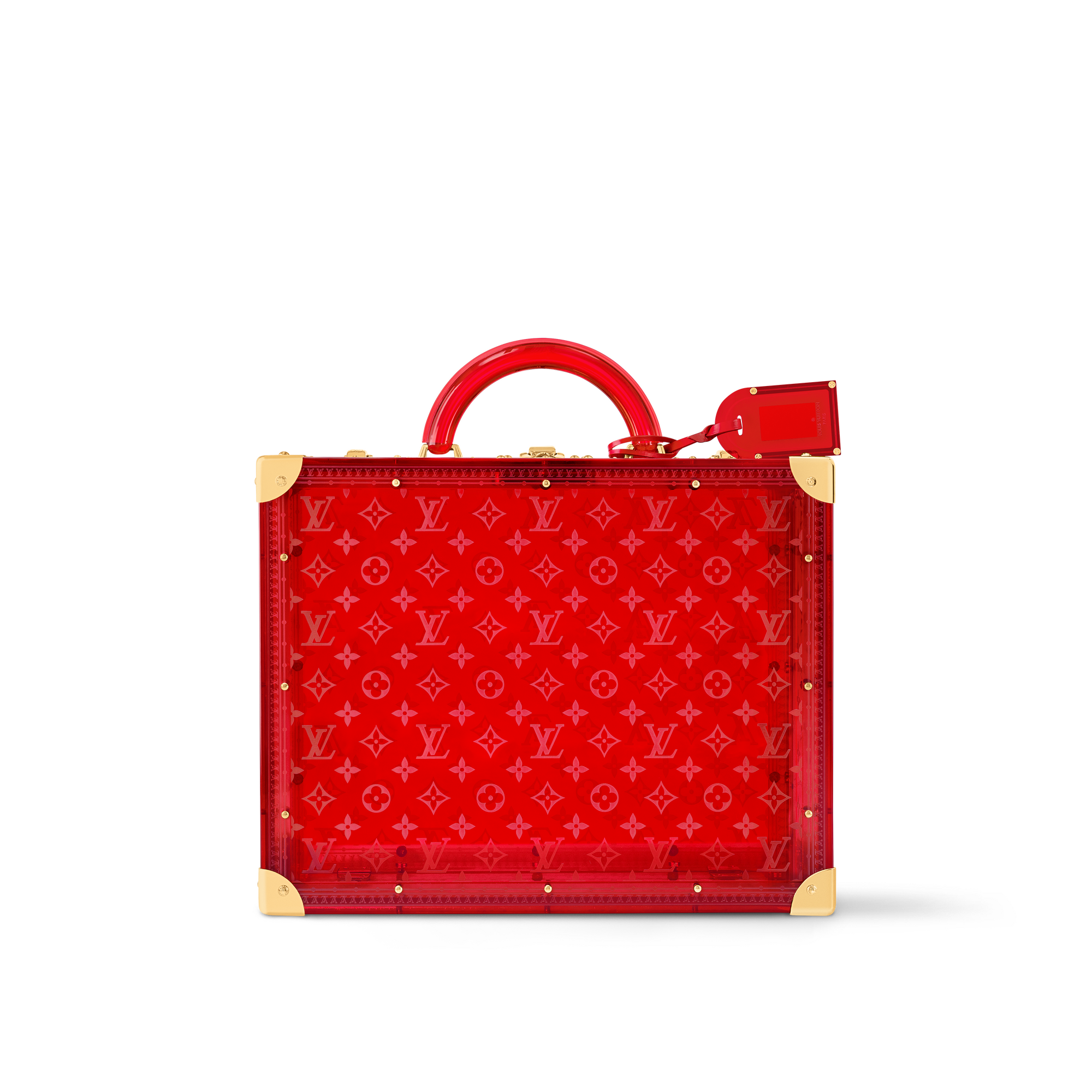 Cotteville Lunettes Seethrough Red High End Leathers in Trunks, Travel and Home
