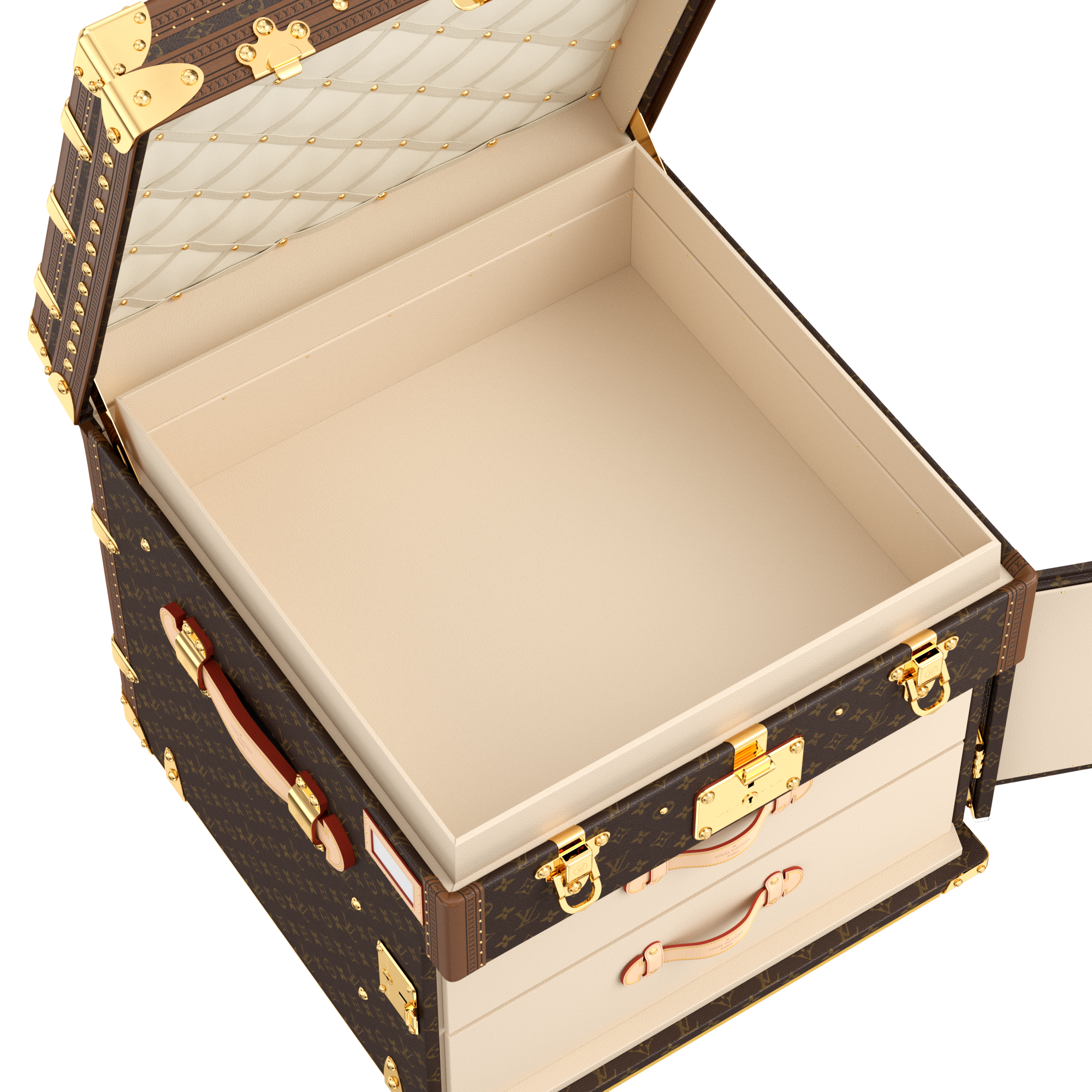 Courrier Lozine Carre Droite Monogram in Trunks, Travel and Home