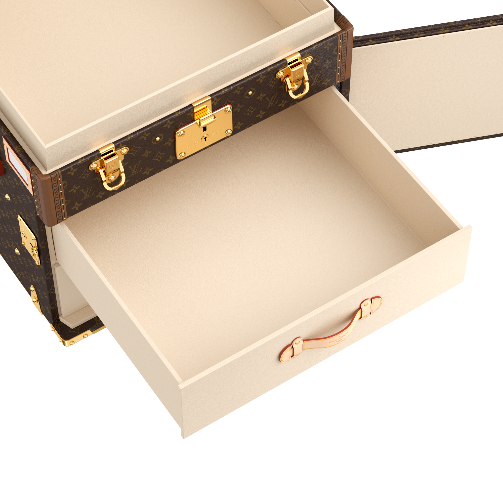 Courrier Lozine Carre Droite Monogram in Trunks, Travel and Home