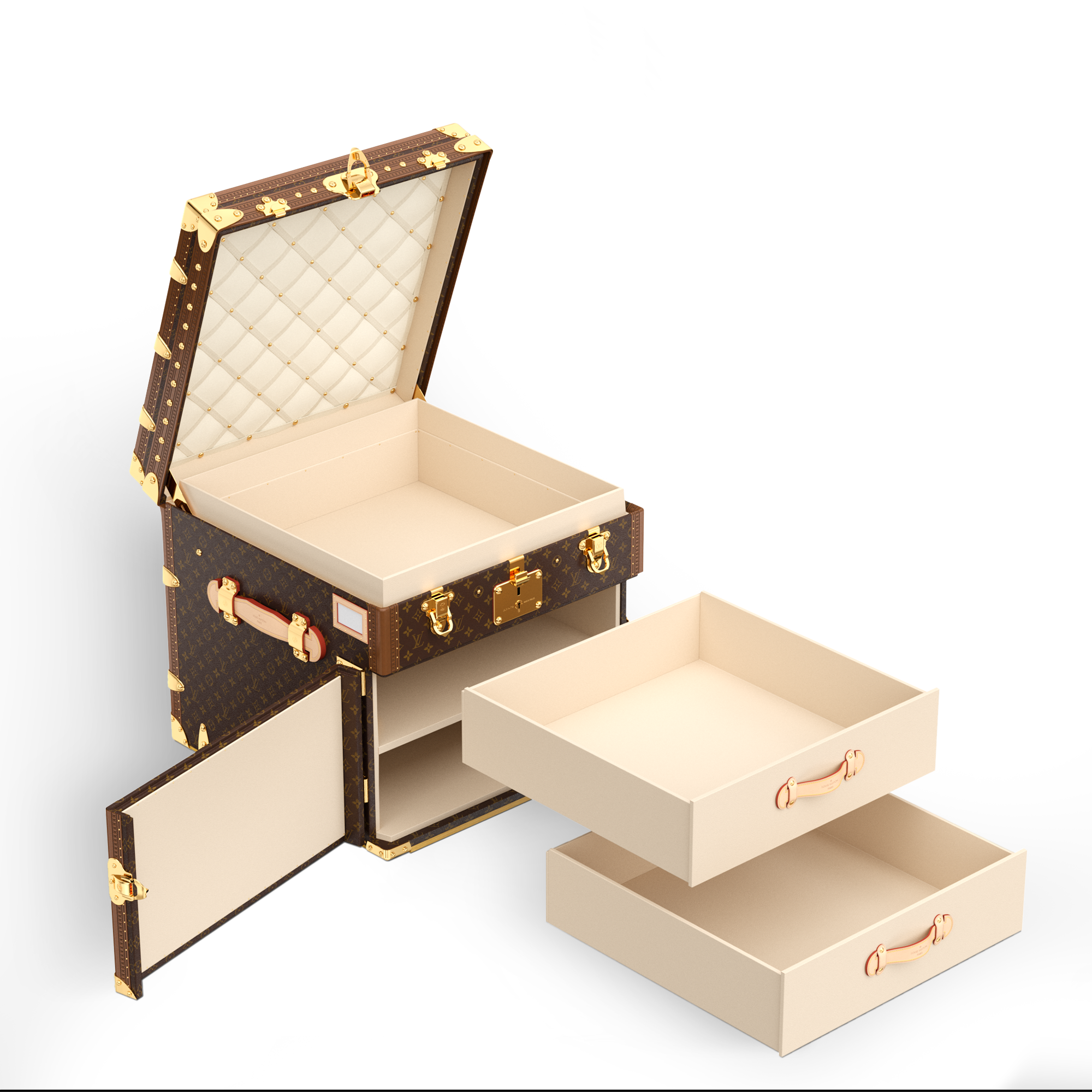 Courrier Lozine Carré Gauche Monogram in Trunks, Travel and Home