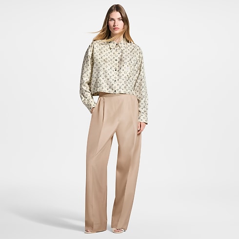 Cropped Buckle Up Shirt in Women's Ready-to-Wear Tops collections by Louis Vuitton (Product zoom)