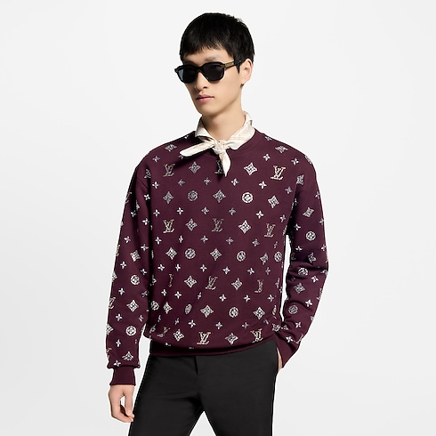 Crystal Monogram Crewneck in Men's Ready-to-Wear Knitwear and Sweatshirts collections by Louis Vuitton (Product zoom)