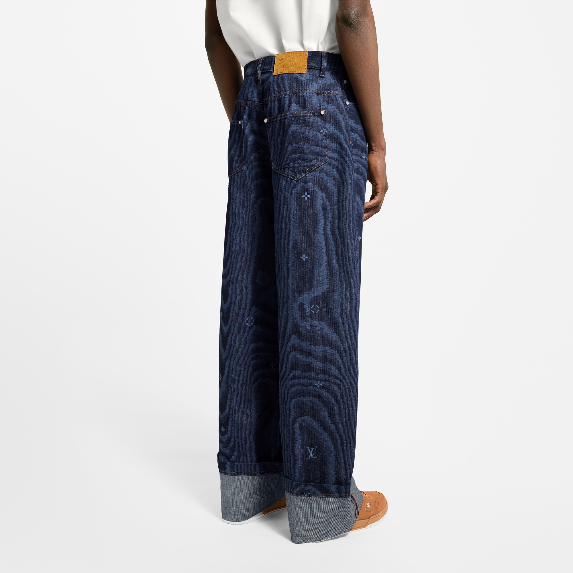 Cuffed Denim Skate Pants  in Men