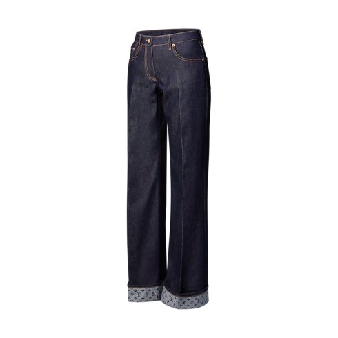 Cuffed Hem Flared Jeans in Women's Ready-to-Wear Pants collections by Louis Vuitton (Product zoom)
