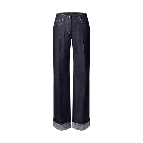 Cuffed Hem Flared Jeans in Women's Ready-to-Wear Pants collections by Louis Vuitton (Product zoom)