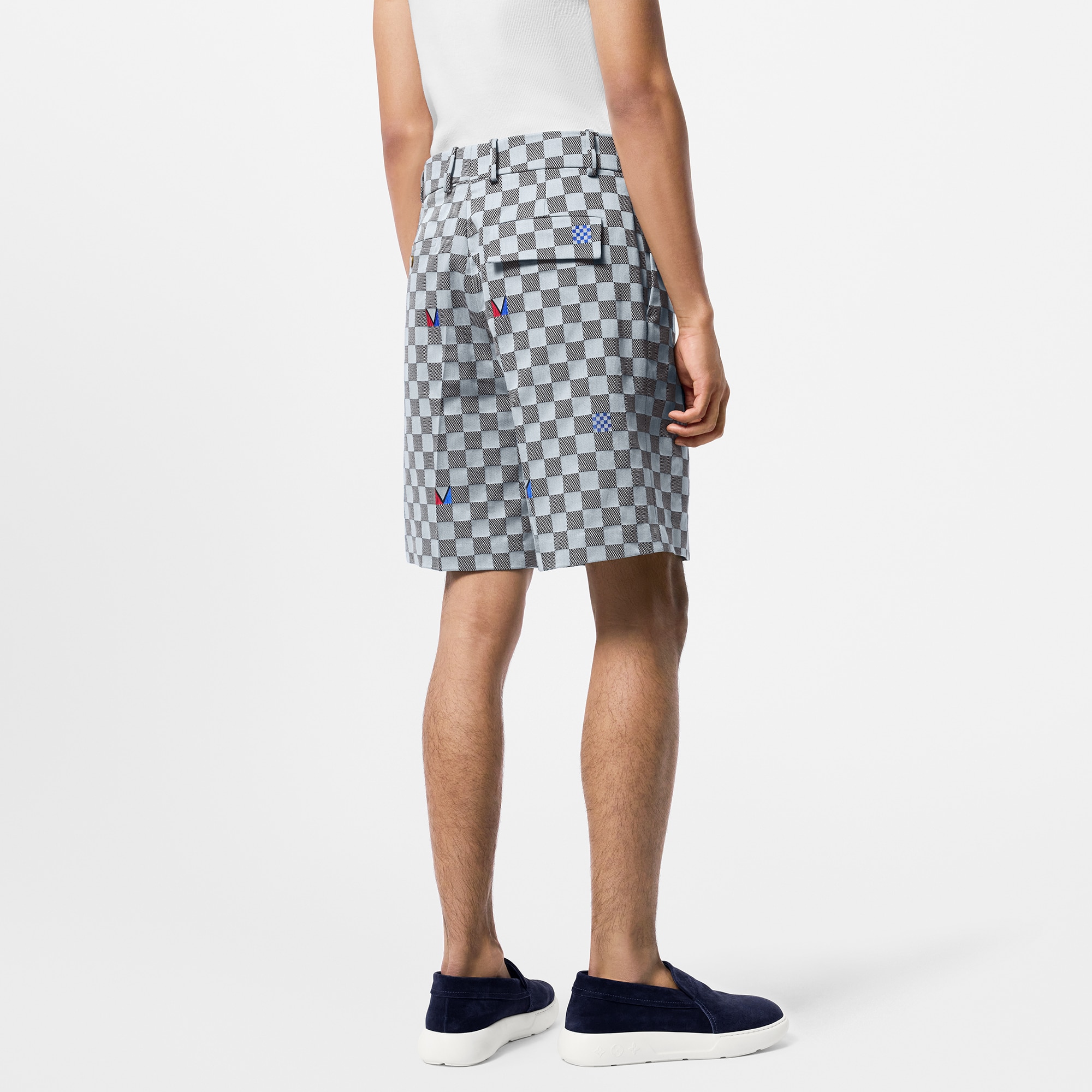Damier Cotton Tailored Shorts  in Men
