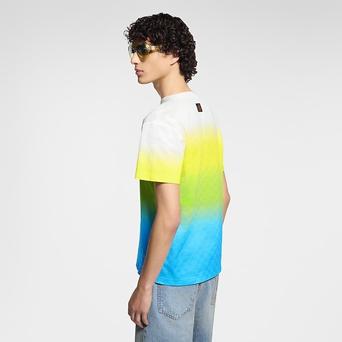 Damier Gradient Jacquard Cotton T-Shirt in Men's Ready-to-Wear T-shirts and Polos collections by Louis Vuitton (Product zoom)