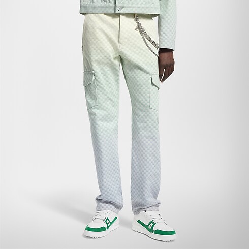 Damier Gradient Jacquard Denim Cargo Pants in Men's Ready-to-Wear Denim collections by Louis Vuitton (Product zoom)