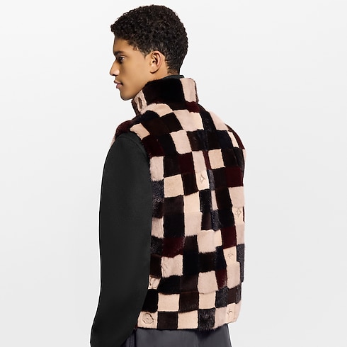 Damier Mink Vest in Men's Ready-to-Wear Outerwear and Coats collections by Louis Vuitton (Product zoom)