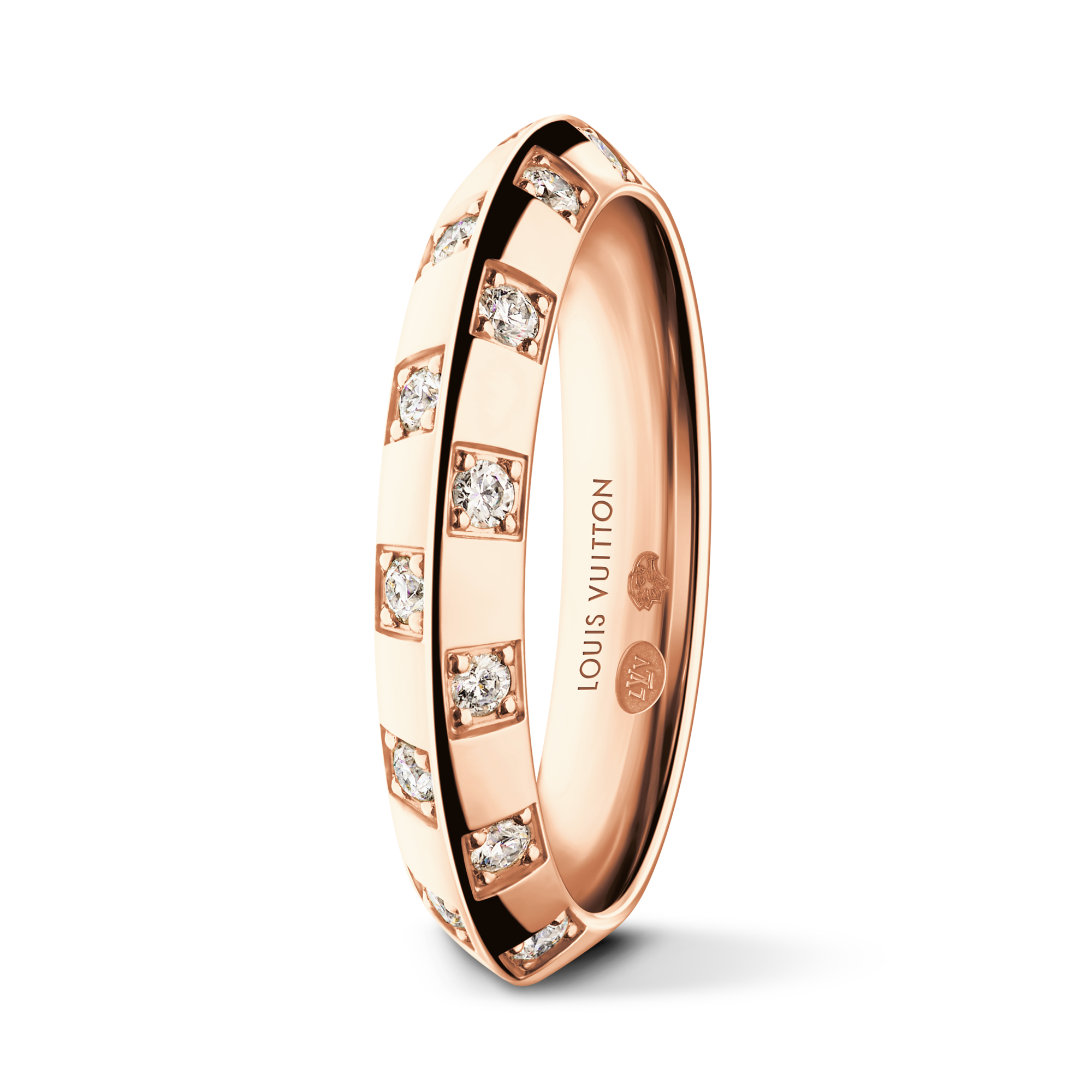 Damier Ring, Rose Gold and diamonds  in Les Extraordinaires