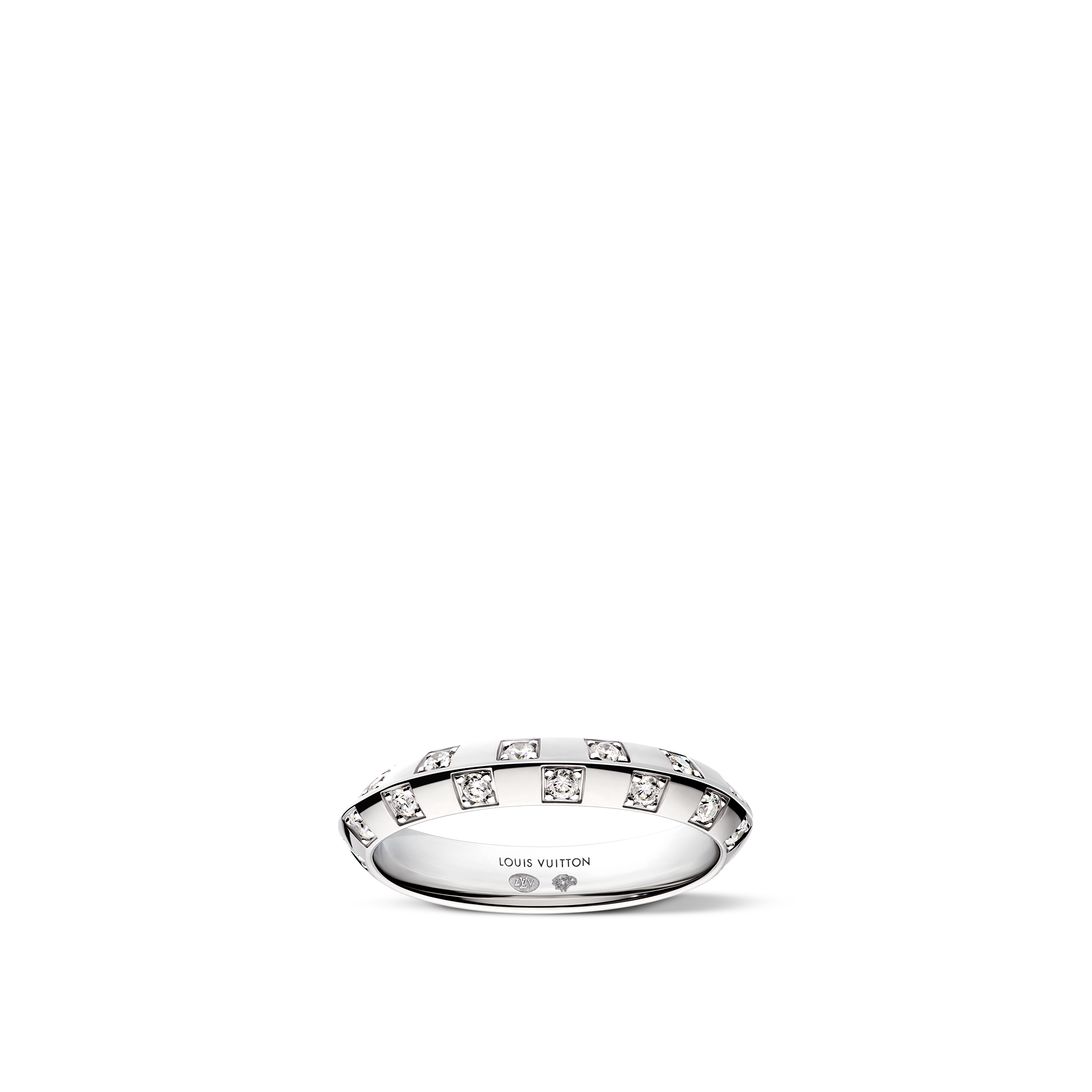 Damier Ring, White Gold and diamonds  in Les Extraordinaires