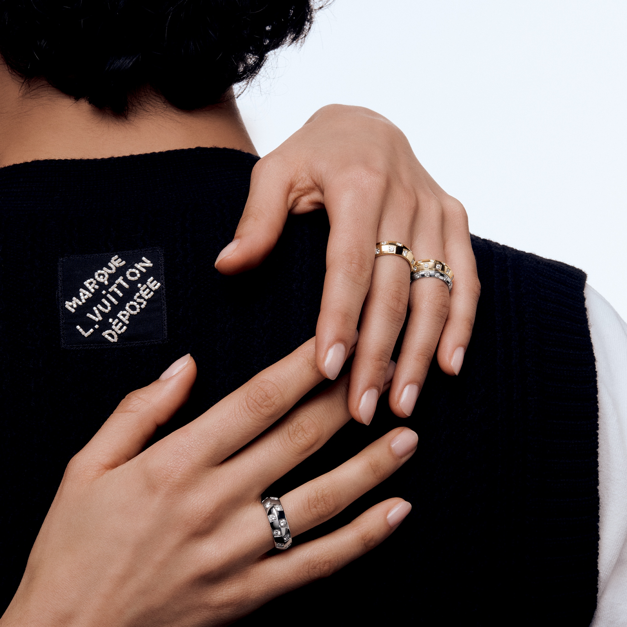 Damier Ring, White Gold and diamonds  in Les Extraordinaires