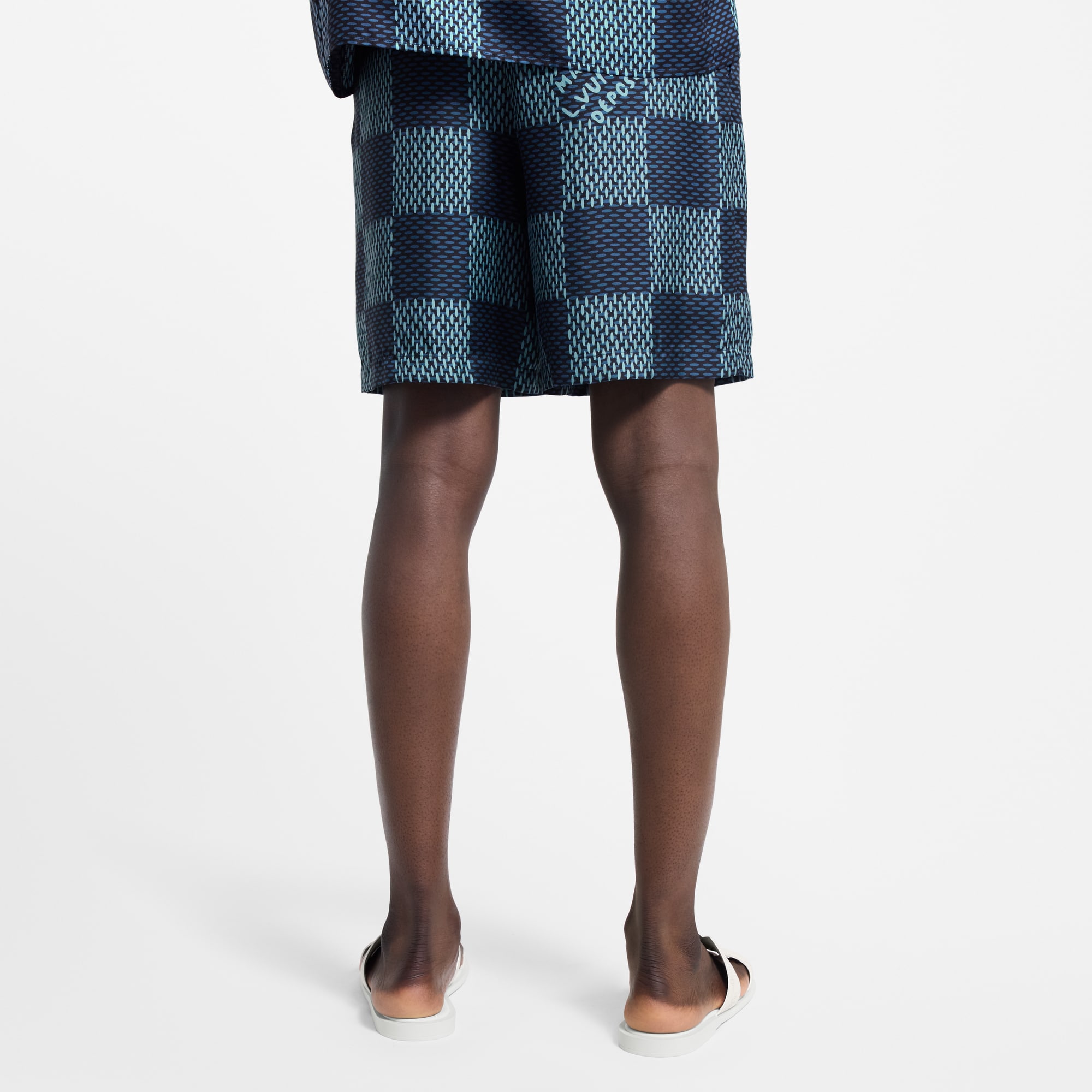 Damier Silk Shorts  in Men