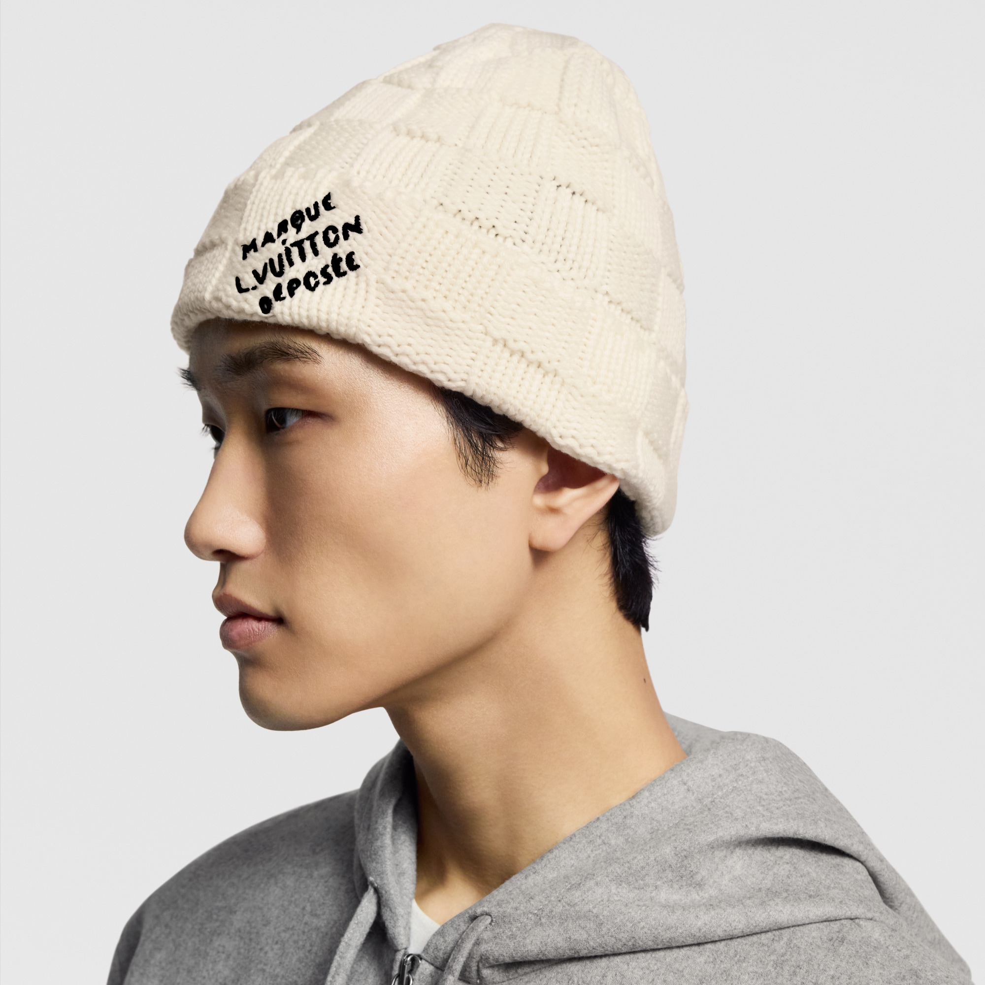 Damier Snug Beanie . in Men
