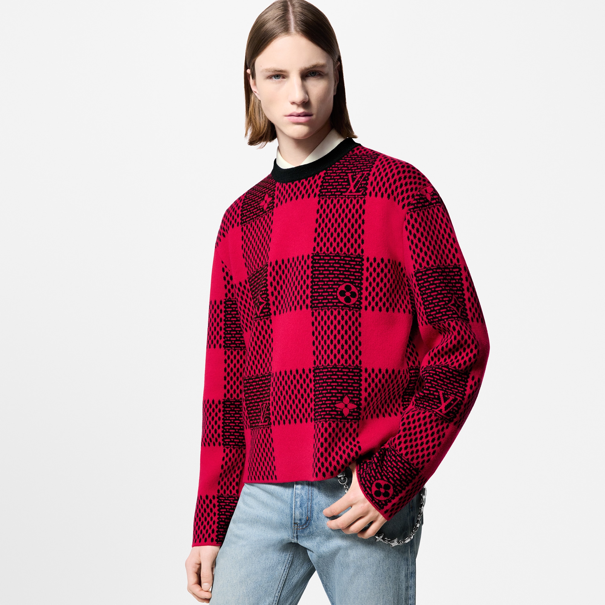 Damier Wool Crewneck  in Men